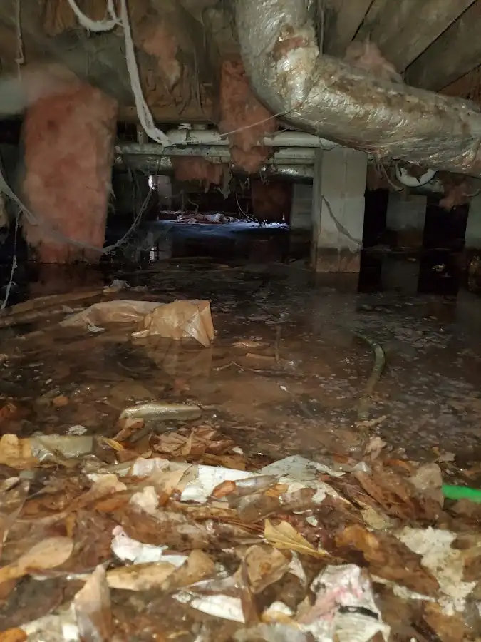 Crawl space flood assessment for Commercial Water Damage Restoration in Indiana